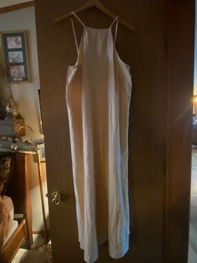 Zara Cream Maxi Slip Dress